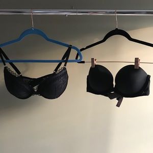 VICTORIAS SECRET Push-Up/Strapless Bra Set Sz 34D